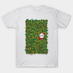 You Are Here Forest Print T-Shirt